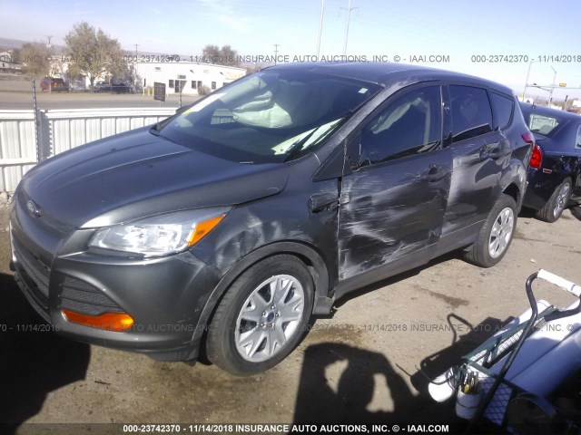 1FMCU0F73EUC08486 - 2014 FORD ESCAPE S GRAY photo 2