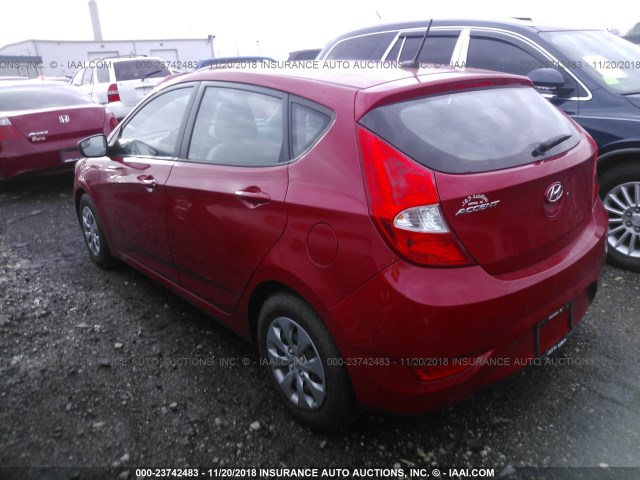 KMHCT5AE2GU248101 - 2016 HYUNDAI ACCENT SE RED photo 3