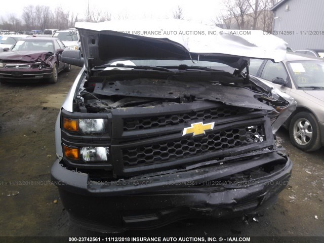 1GCRCPEHXEZ383549 - 2014 CHEVROLET SILVERADO C1500 SILVER photo 6