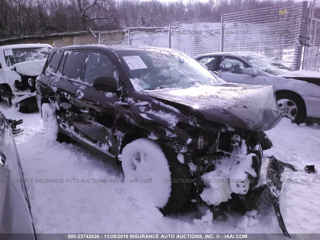 5TDZK3EHXDS141436 - 2013 TOYOTA HIGHLANDER PLUS/SE MAROON photo 1