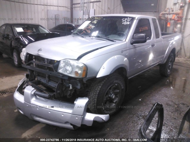 1N6ED26YX4C482707 - 2004 NISSAN FRONTIER KING CAB XE V6 SILVER photo 2