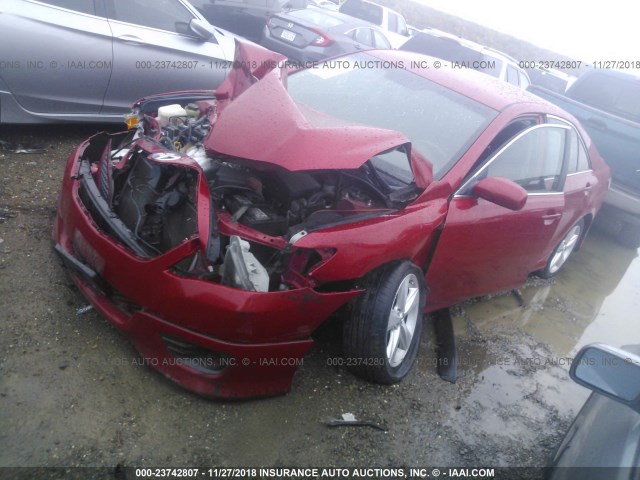 4T1BF3EK0AU076939 - 2010 TOYOTA CAMRY SE/LE/XLE RED photo 2