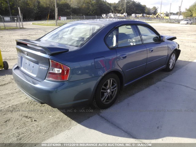 4S3BL626056214771 - 2005 SUBARU LEGACY 2.5I LIMITED BLACK photo 4