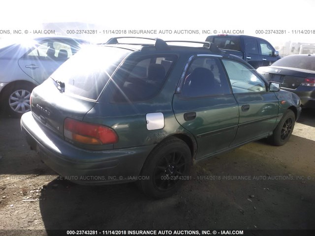 JF1GF6351SH811596 - 1995 SUBARU IMPREZA L/OUTBACK GREEN photo 4