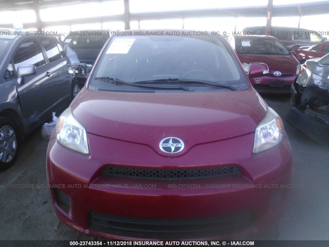 JTKKU4B49B1013744 - 2011 TOYOTA SCION XD RED photo 6