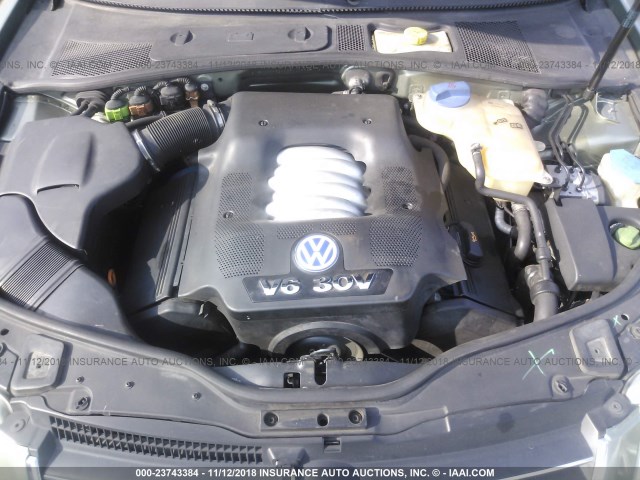 WVWRH63B53P200464 - 2003 VOLKSWAGEN PASSAT GLX 绿色 照片 10