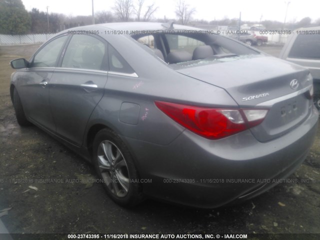 5NPEC4AC7BH086376 - 2011 HYUNDAI SONATA SE/LIMITED GRAY photo 3