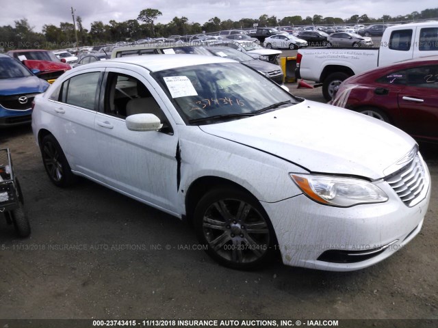 1C3CCBAB7DN704693 - 2013 CHRYSLER 200 LX WHITE photo 1