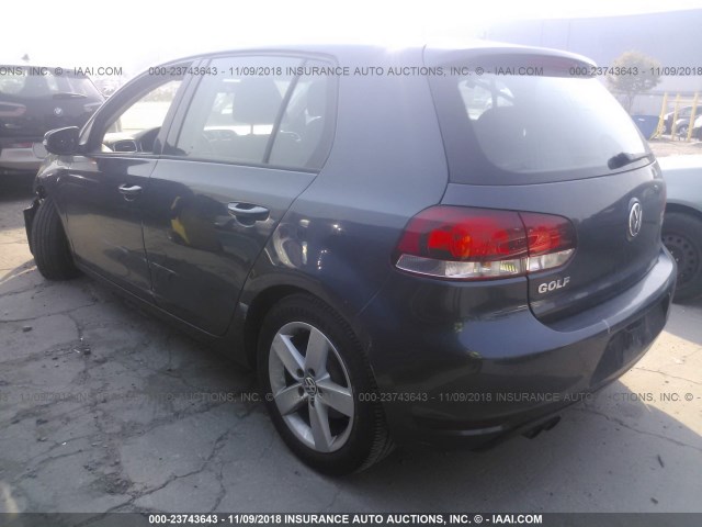 WVWDB7AJ7BW296873 - 2011 VOLKSWAGEN GOLF 灰色 照片 3