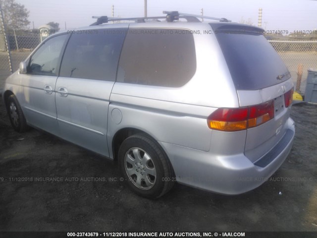 5FNRL18923B152097 - 2003 HONDA ODYSSEY EXL SILVER photo 3