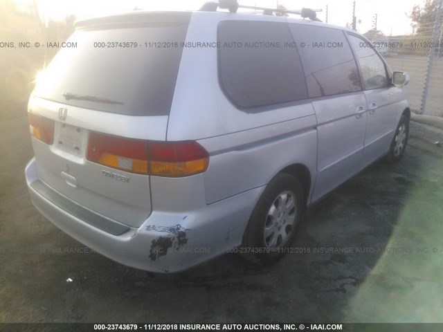 5FNRL18923B152097 - 2003 HONDA ODYSSEY EXL SILVER photo 4