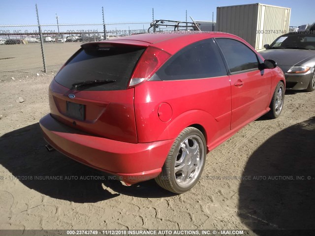 3FAHP39593R170222 - 2003 FORD FOCUS SVT RED photo 4