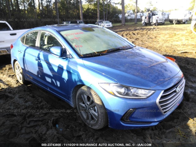 5NPD84LF7JH346195 - 2018 HYUNDAI ELANTRA SEL/VALUE/LIMITED BLUE photo 1