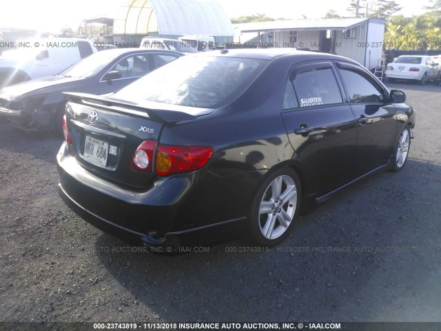 1NXBE40E69Z056961 - 2009 TOYOTA COROLLA XRS BLACK photo 4