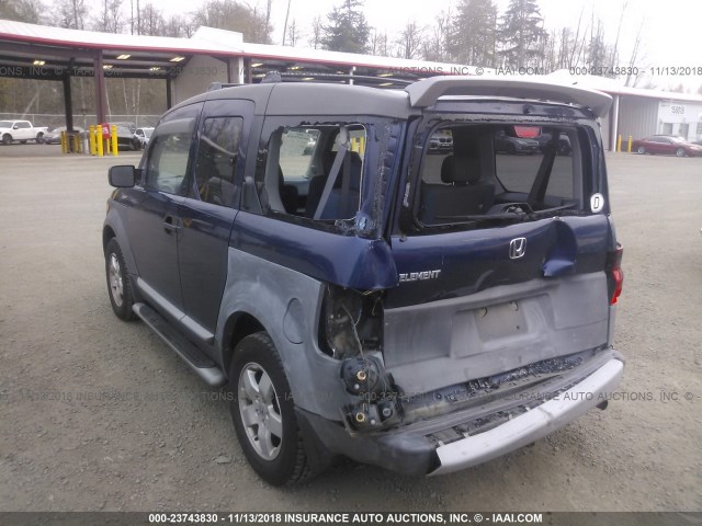 5J6YH28623L033286 - 2003 HONDA ELEMENT EX BLUE photo 3