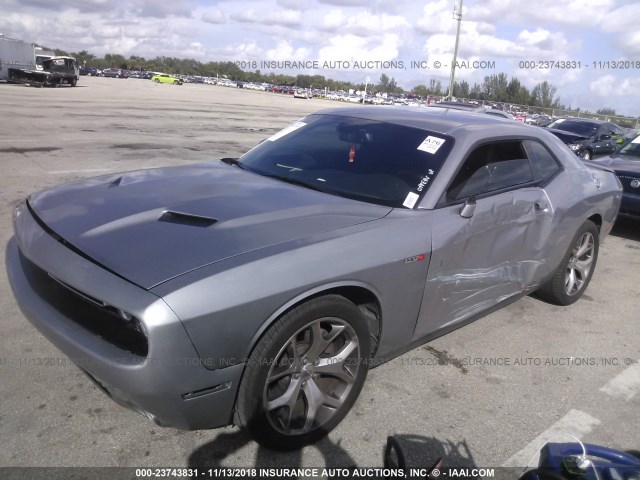 2C3CDZAG5GH129394 - 2016 DODGE CHALLENGER SXT GRAY photo 2