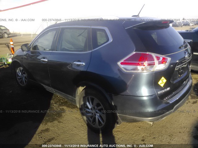 5N1AT2MV1EC782226 - 2014 NISSAN ROGUE S/SL/SV BLUE photo 3