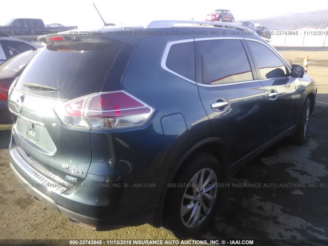 5N1AT2MV1EC782226 - 2014 NISSAN ROGUE S/SL/SV BLUE photo 4