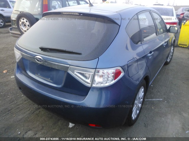 JF1GH61658G827191 - 2008 SUBARU IMPREZA 2.5I BLUE photo 4