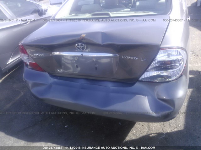 4T1BE32K22U601718 - 2002 TOYOTA CAMRY LE/XLE/SE GRAY photo 6