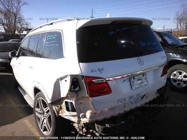 4JGDF7EE9FA525859 - 2015 MERCEDES-BENZ GL 63 AMG WHITE photo 3