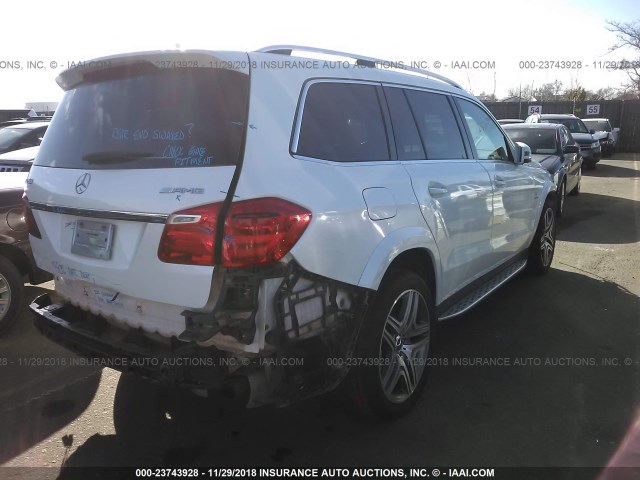 4JGDF7EE9FA525859 - 2015 MERCEDES-BENZ GL 63 AMG WHITE photo 4