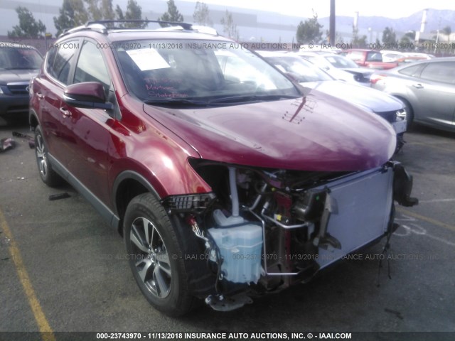 JTMRFREV3JD239616 - 2018 TOYOTA RAV4 ADVENTURE/XLE RED photo 1