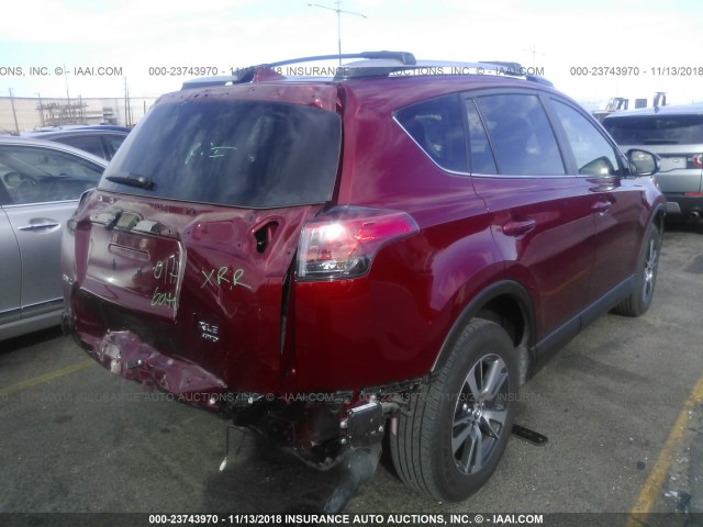 JTMRFREV3JD239616 - 2018 TOYOTA RAV4 ADVENTURE/XLE RED photo 4