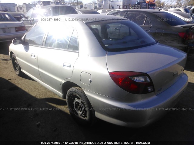 KNADC123126178079 - 2002 KIA RIO SILVER photo 3