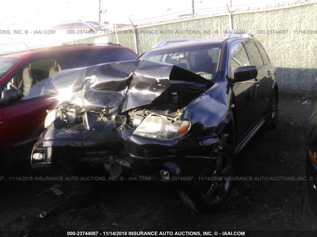 JA4LZ41F06U001805 - 2006 MITSUBISHI OUTLANDER SE შავი ფოტო 2