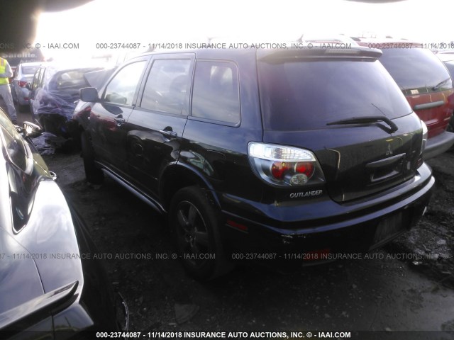 JA4LZ41F06U001805 - 2006 MITSUBISHI OUTLANDER SE შავი ფოტო 3
