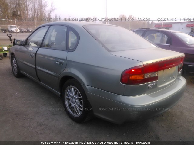 4S3BE635237207750 - 2003 SUBARU LEGACY L/L SPECIAL GREEN photo 3