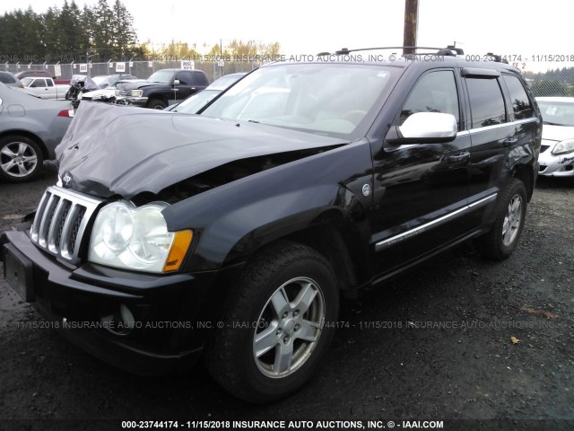 1J8HR68236C167664 - 2006 JEEP GRAND CHEROKEE OVERLAND BLACK photo 2