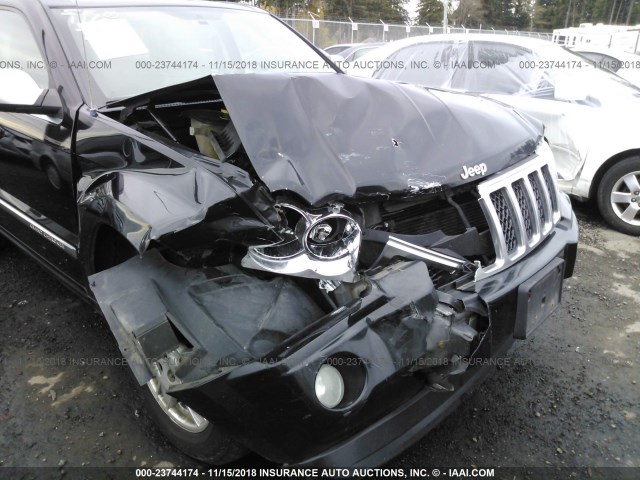 1J8HR68236C167664 - 2006 JEEP GRAND CHEROKEE OVERLAND BLACK photo 6