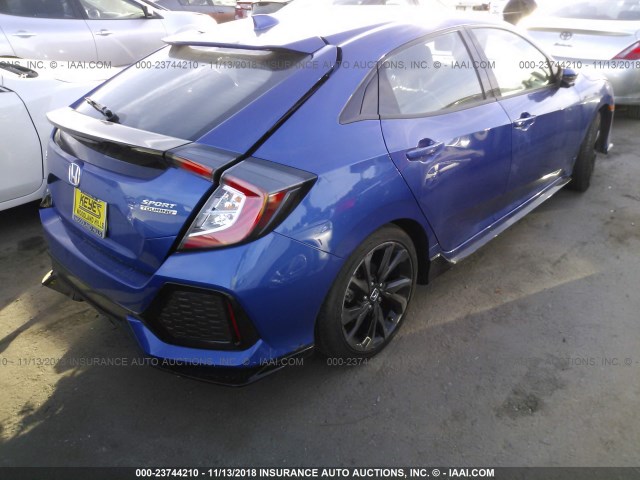 SHHFK7H94JU411287 - 2018 HONDA CIVIC SPORT TOURING BLUE photo 4