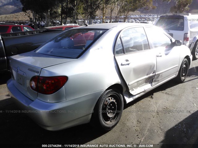 1NXBR32E34Z201541 - 2004 TOYOTA COROLLA CE/LE/S SILVER photo 4