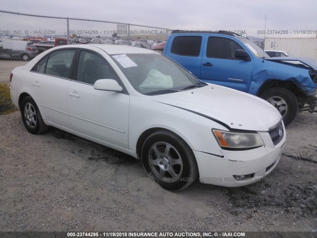 5NPEU46F86H096467 - 2006 HYUNDAI SONATA GLS/LX WHITE photo 1