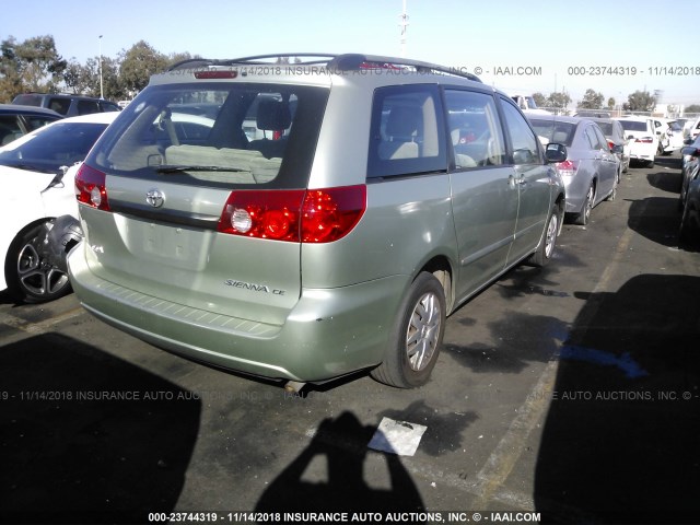 5TDZA23C06S530867 - 2006 TOYOTA SIENNA CE/LE GREEN photo 4