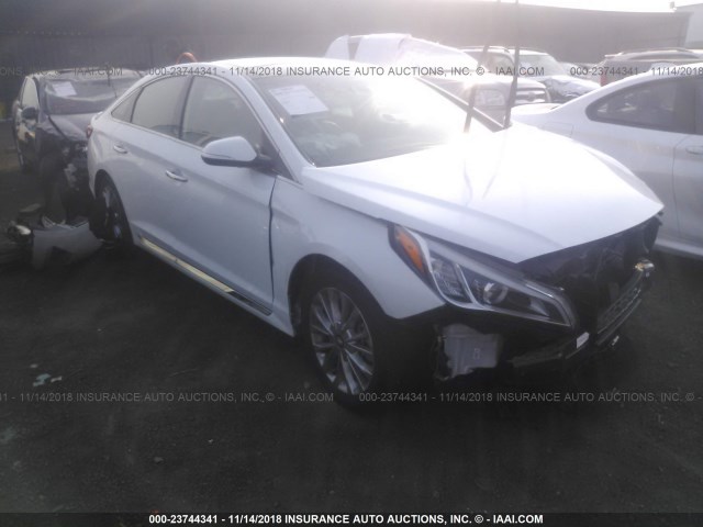 5NPE34AF0FH079009 - 2015 HYUNDAI SONATA SPORT/LIMITED WHITE photo 1