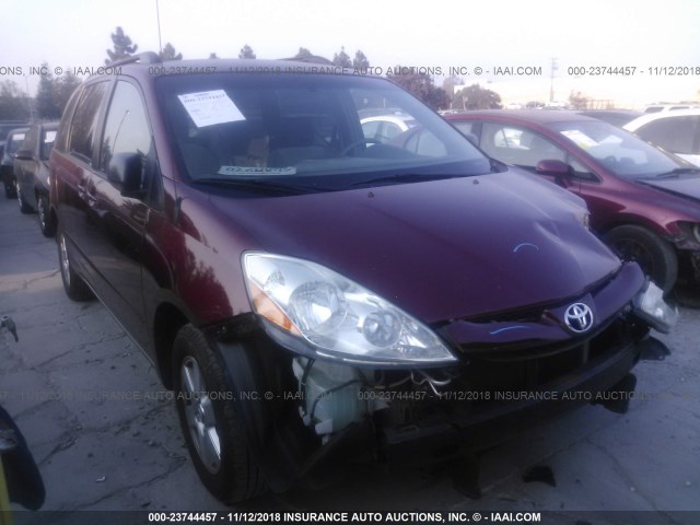 5TDZK23CX8S206888 - 2008 TOYOTA SIENNA CE/LE RED photo 1