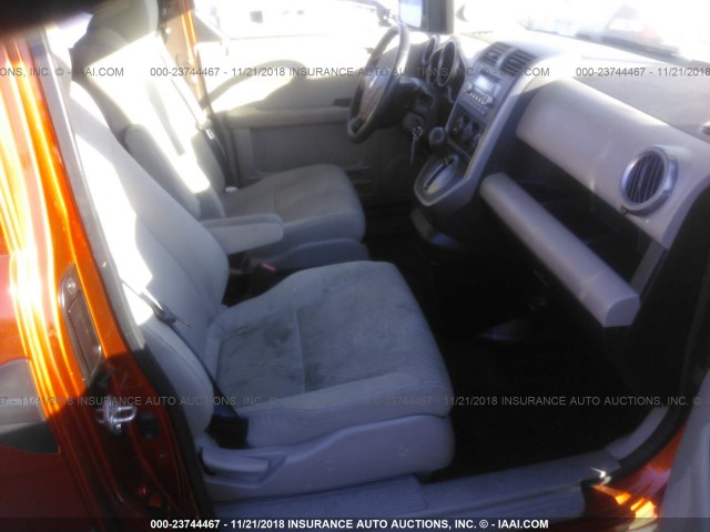 5J6YH1H70BL001521 - 2011 HONDA ELEMENT EX ORANGE photo 5