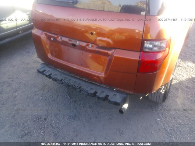 5J6YH1H70BL001521 - 2011 HONDA ELEMENT EX ORANGE photo 6