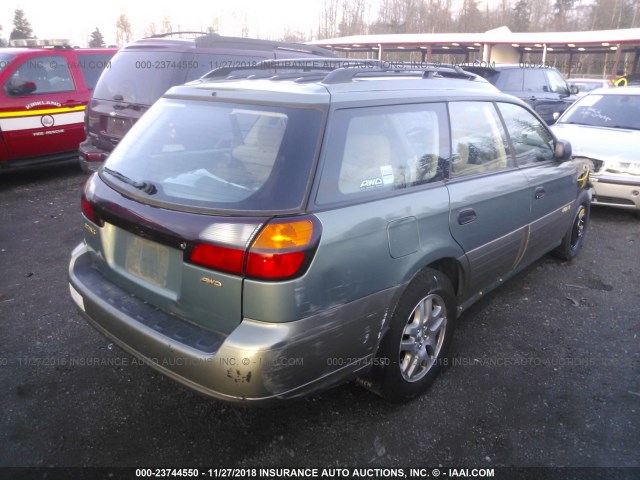 4S3BH675837652219 - 2003 SUBARU LEGACY OUTBACK AWP GREEN photo 4