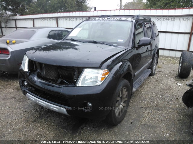 5N1AR1NBXAC624944 - 2010 NISSAN PATHFINDER S/LE/SE BLACK photo 2