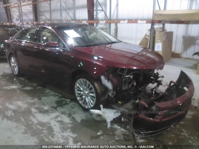 3LN6L2G92DR803587 - 2013 LINCOLN MKZ BURGUNDY photo 1