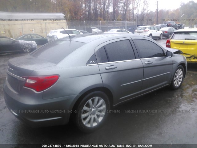 1C3CCBBG6CN316721 - 2012 CHRYSLER 200 TOURING GRAY photo 4