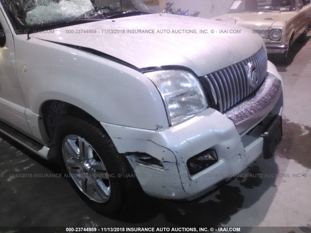 4M2EU48876UJ14858 - 2006 MERCURY MOUNTAINEER PREMIER WHITE photo 6