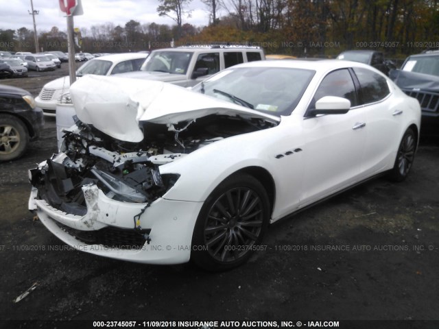 ZAM57YTA9J1300843 - 2018 MASERATI GHIBLI S/Q4 WHITE photo 2