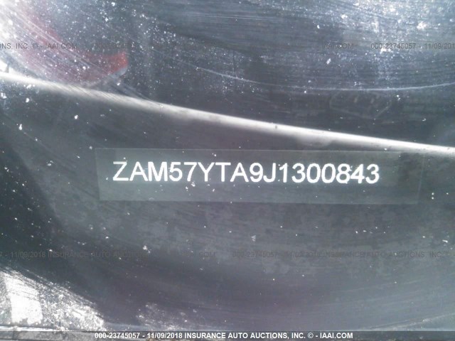 ZAM57YTA9J1300843 - 2018 MASERATI GHIBLI S/Q4 WHITE photo 9