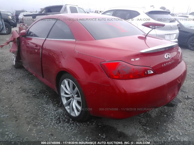 JNKCV66E89M722762 - 2009 INFINITI G37 SPORT RED photo 3